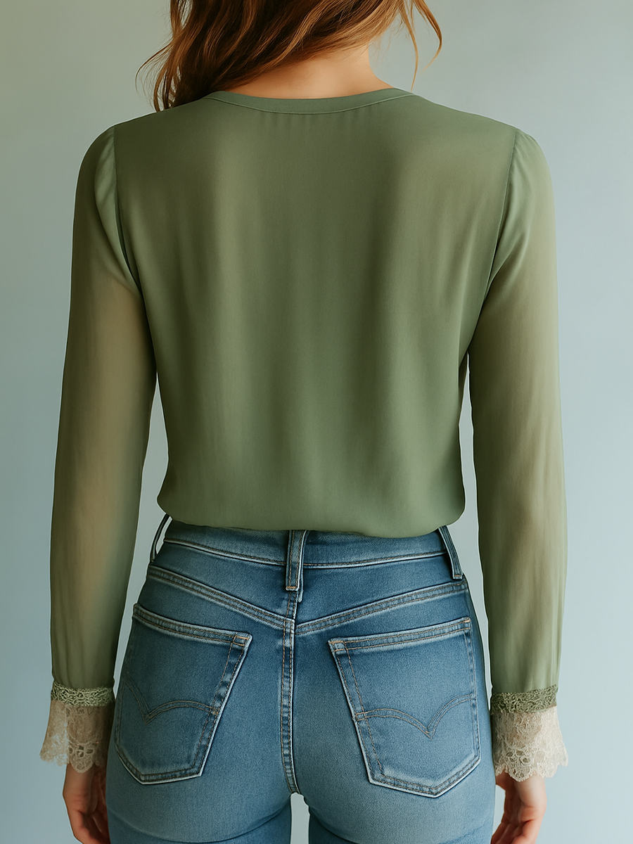 Mariola | Blusa Elegante Encaje Floral