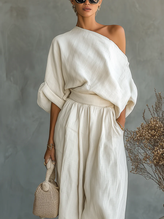 Erika | Conjunto blusa de lino