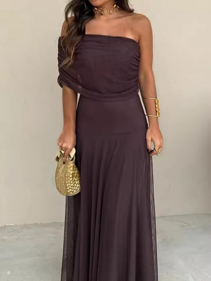 Ámbar | Vestido marrón verano