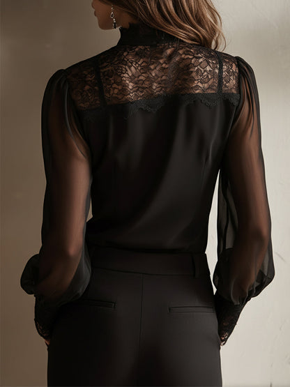 Cristina | Blusa retro elegante de encaje