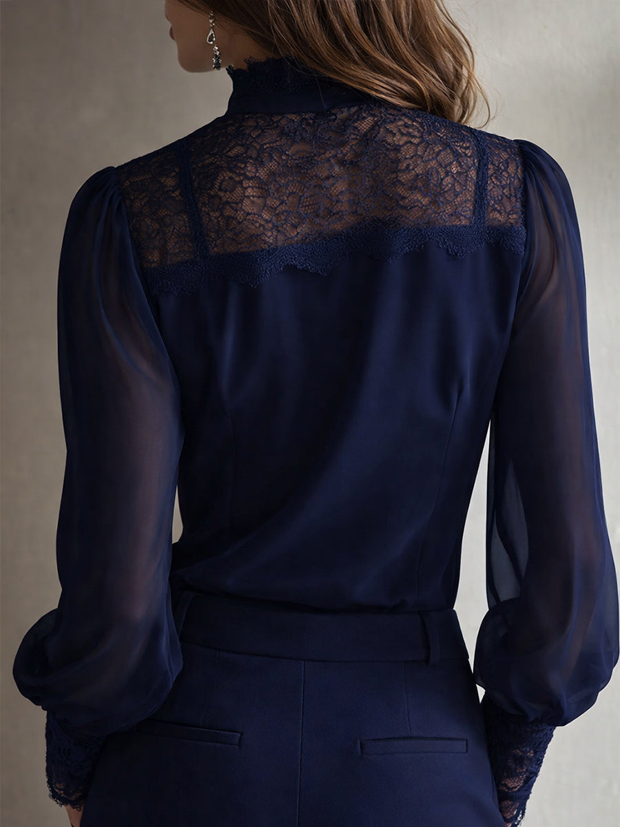 Cristina | Blusa retro elegante de encaje