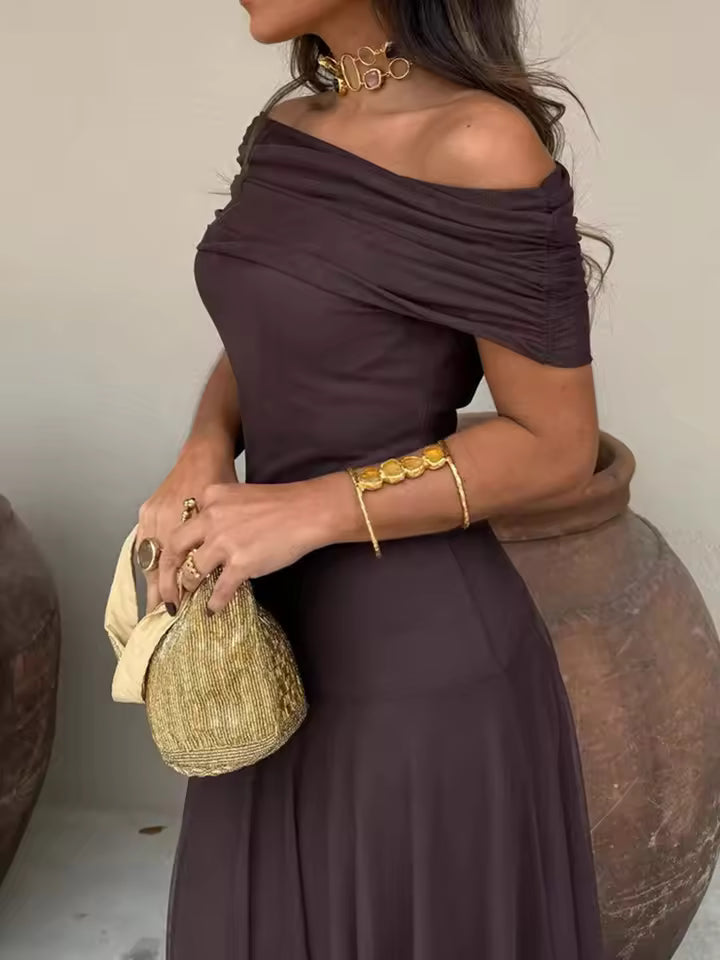 Ámbar | Vestido marrón verano