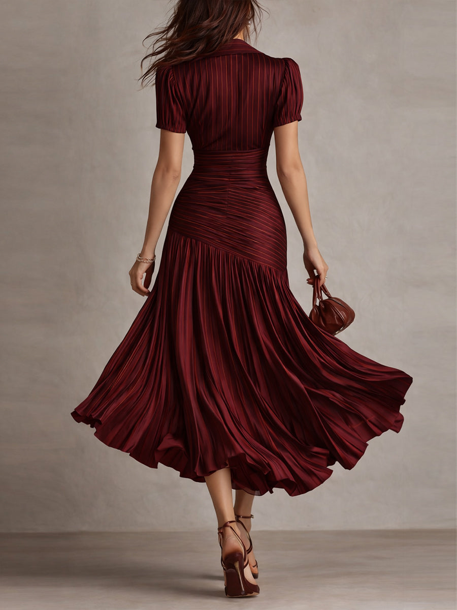 Claudia | Vestido satinado con efecto estilizador