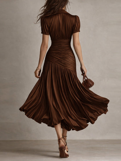 Claudia | Vestido satinado con efecto estilizador