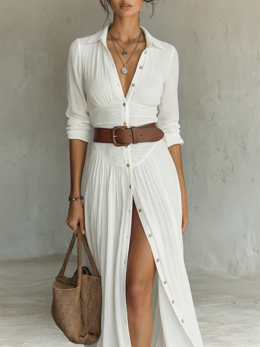 Valeria | Vestido lino caída elegante