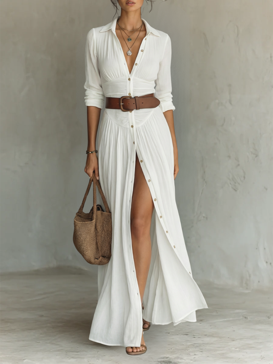 Valeria | Vestido lino caída elegante