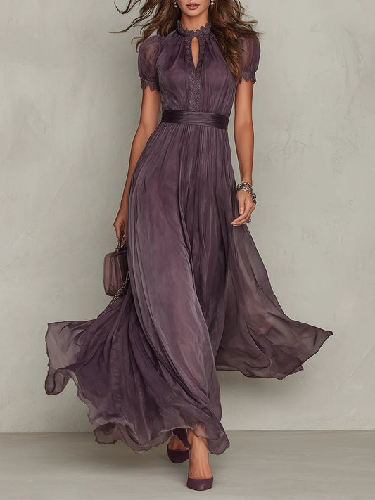 Flavia | Vestido morado escotado